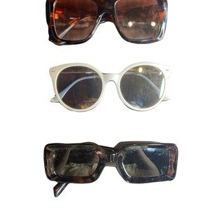 Lot of Stylish Tortoise and White Sunglasses Set